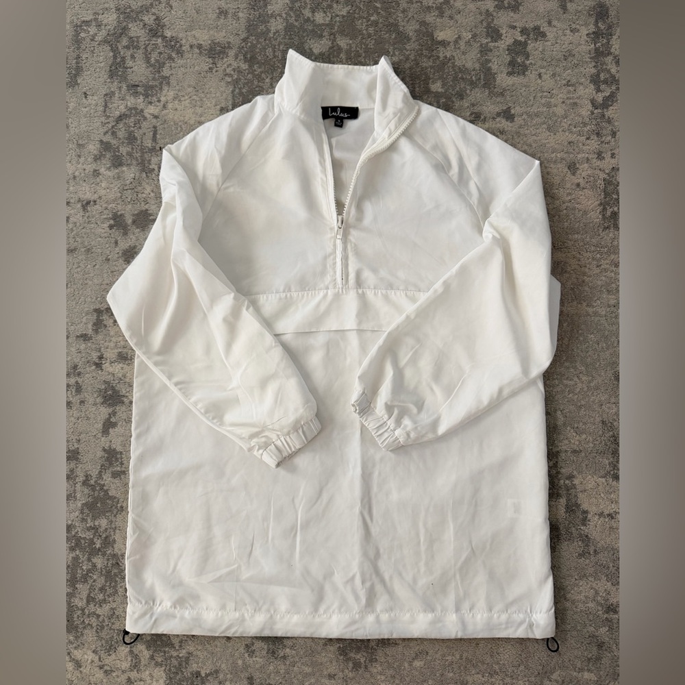 Lulu's Early Riser White Windbreaker Pullover
